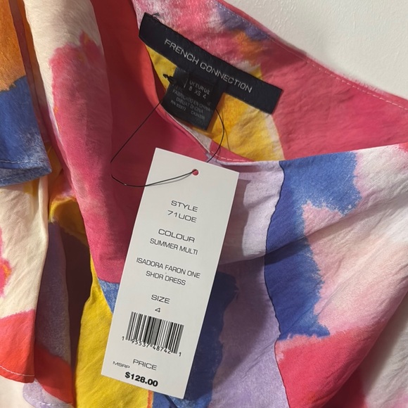 Colorful One-Shoulder Ruffle Dress - Picture 3 of 3